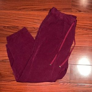 Burgundy jogger dress pants